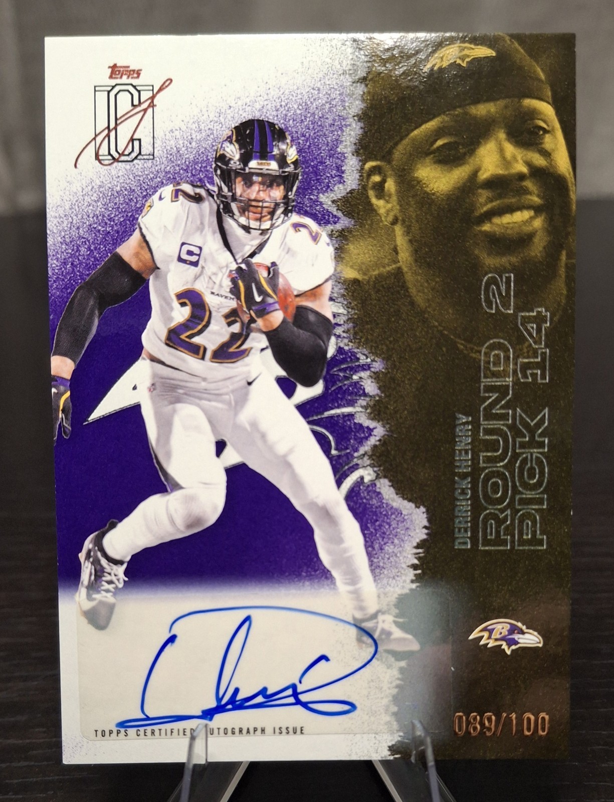 2025 Topps Signature Class #6 Derrick Henry Autographs Purple #/100