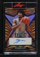 2022 Leaf Exotic Base Tiger /10 Shaedon Sharpe #EA-SS1 Auto 8d2