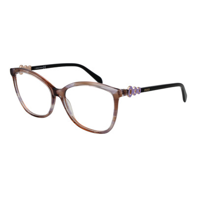 Pucci Brille Damen Braune Kompletter Rand Plastik Schmetterling Rahmen EP5178