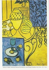 Henri Matisse Painting Art Painting 'Interior in Yellow' 1946 Postcard