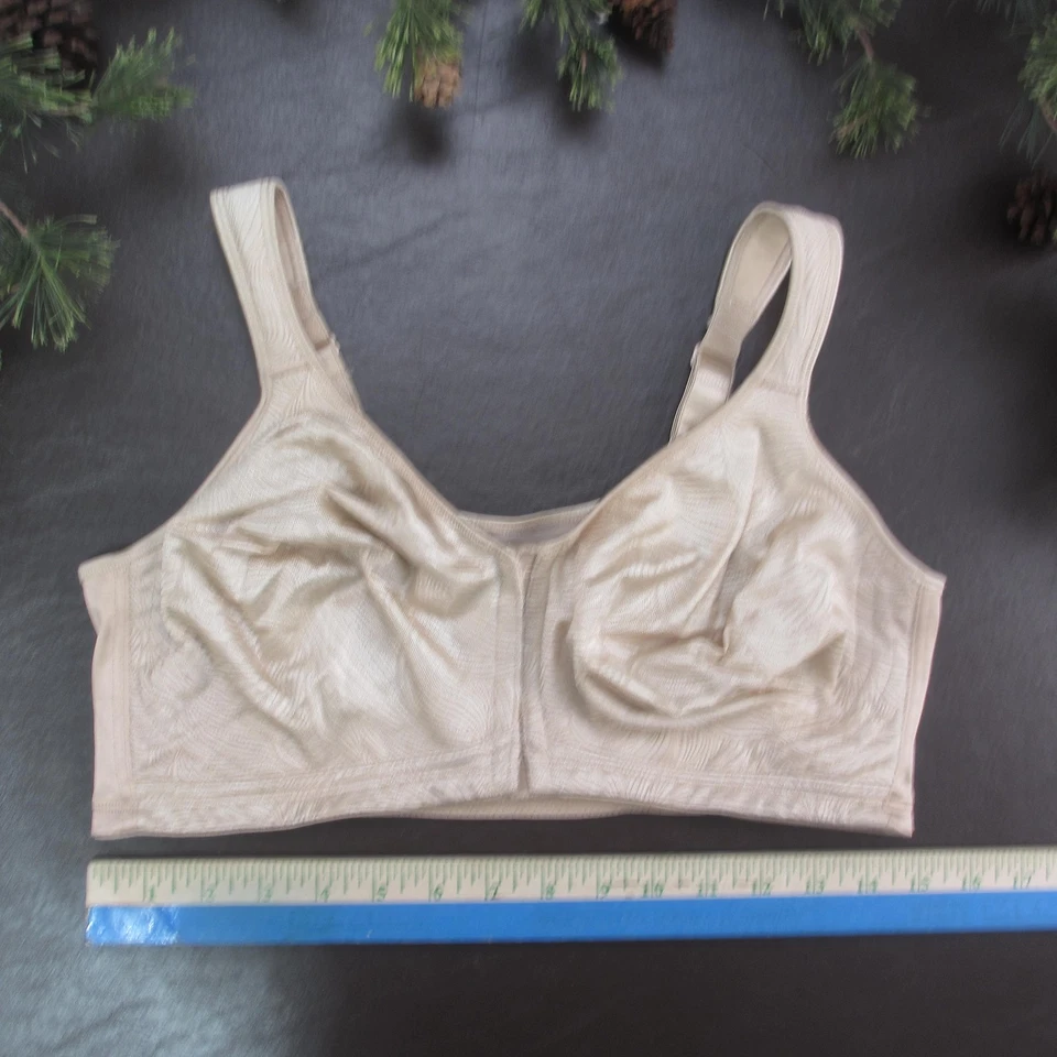 Sujetador Playtex para mujer 40DD beige inalámbrico cierre frontal soporte cómodo forrado E525 Foto 2 de 4