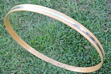 1970's SLINGERLAND 24" MAPLE WOOD BASS DRUM HOOP CHROME INLAY for YOUR SET! L296