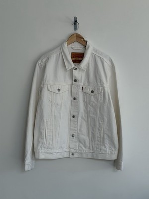 Levi s Denim Standard Trucker Jeansjacke Off White Herren Large Standard Fit