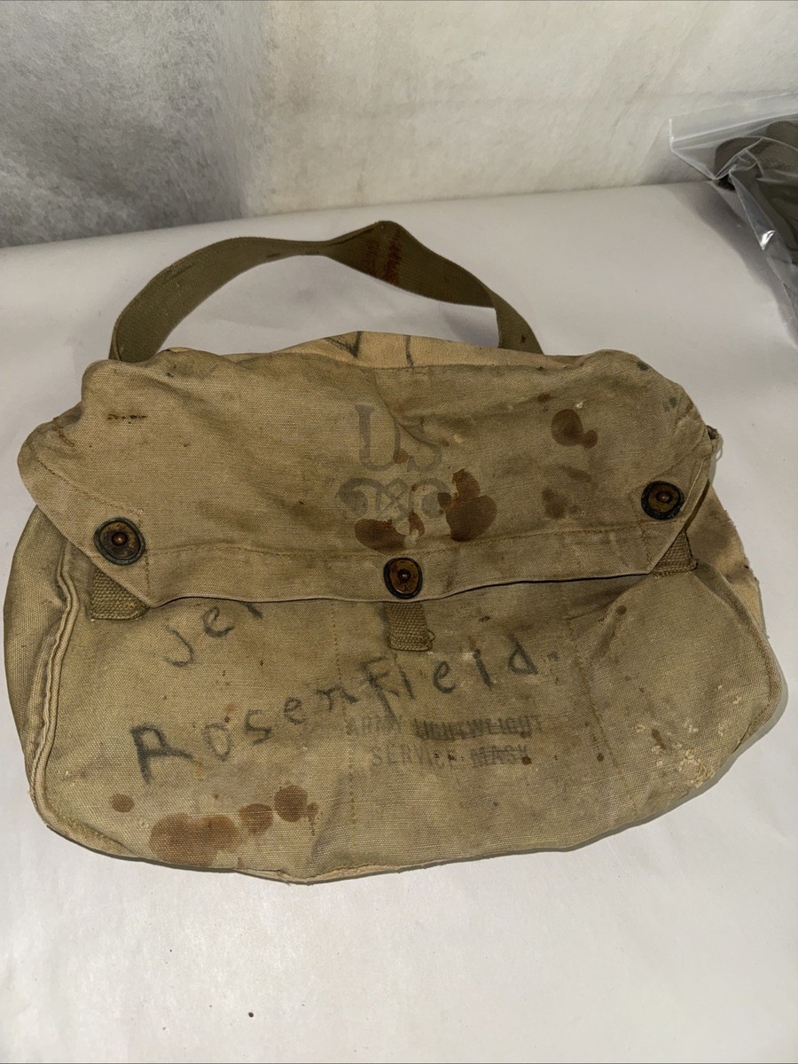 WWII WW2 US ARMY M6 Army Lightweight Service Gas Mask Bag Carrying