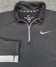 Nike Therma Fit 1/4 Zip Sweatshirt Mens Medium Black Pullover