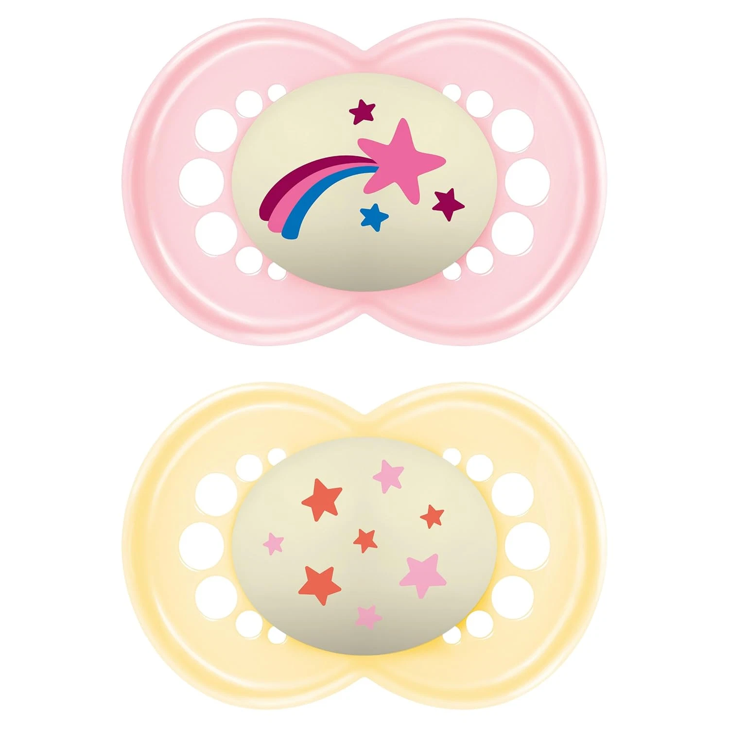 Chupetes Original Glow 6 16 Meses Silicona BPA Free 2 Unidades Con Esterilizador