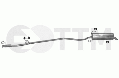Silencieux Peugeot 206 1.4 D anti-bruit pour reparation controle technique