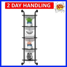 Corner Shelf 5-Tier, Wall Shelves for Bedroom, Hanging Corner Shelves Wall Mo...
