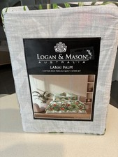 Logan & Mason Lanai Palm King Bed Quilt Cover Set New