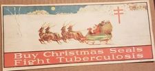 Vintage 1927  Clay County, IN. Christmas Seal Ad with Santa 's Sleigh