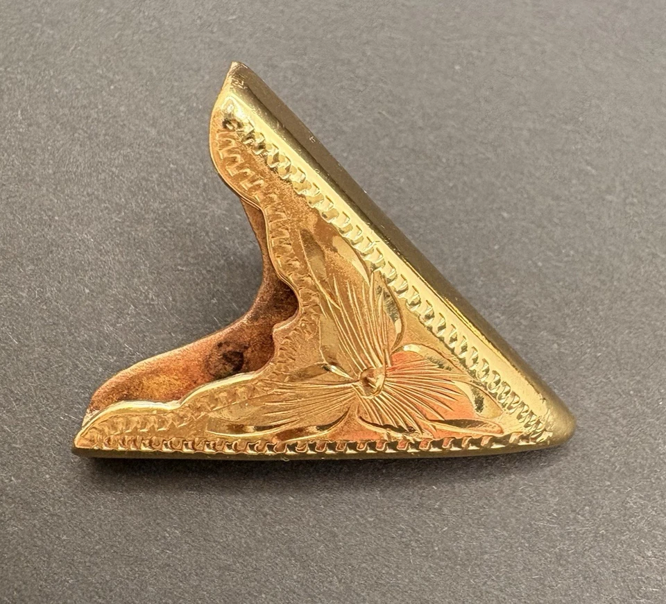De colección M & F Western Products México Heritage Cuello Tono Dorado Puntas Floral Grabado Foto 2 de 4