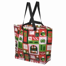 Set of 2 IKEA Vinterfint Christmas Medium Tote Reuseable Shopping Bag 36L 10 Gal