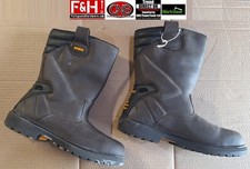 Image of DeWalt Rigger SBP brown leather safety rigger boot Size 8 Clearance Ex Display
