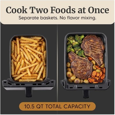 High Performance 10.5Qt Air Fryer, Sync Cook & Finish, 1700W