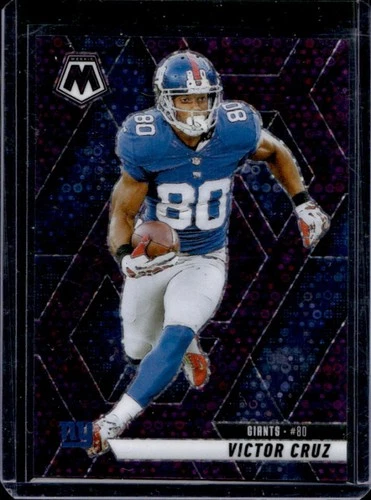 2025 Panini Mosaic Victor Cruz No Huddle Purple Prizm #/50 Giants