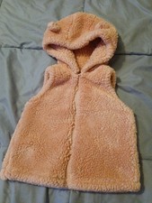 Carters Toddler Girl 24 Months Pink Sleeveless Vest With Animal Ears On Hood
