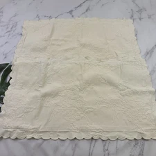 The Company Store Vintage 80s Jacquard Cotton Pillow Shams Cases Cream King