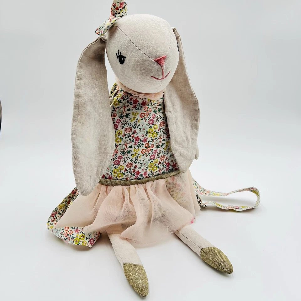 Anthropologie My Dolly Bunny Mochila de Lino Bailarina Floral Tul Mon Ami Foto 3 de 4