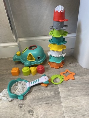 Infantino Ocean Fun Bathtime Spielset Stapler Netz Wal Form Sortierer