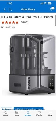 ELEGOO Saturn 4 Ultra 3D Printer Resin, 12K Mono LCD AI Precision