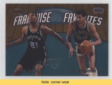 1999-00 Bowman's Best Franchise Favorites Tim Duncan George Gervin HOF READ g9z