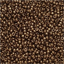 Miyuki Round Rocaille Seed Beads Size 15/0 Dark Bronze 8.2 Gram Tube 15-457