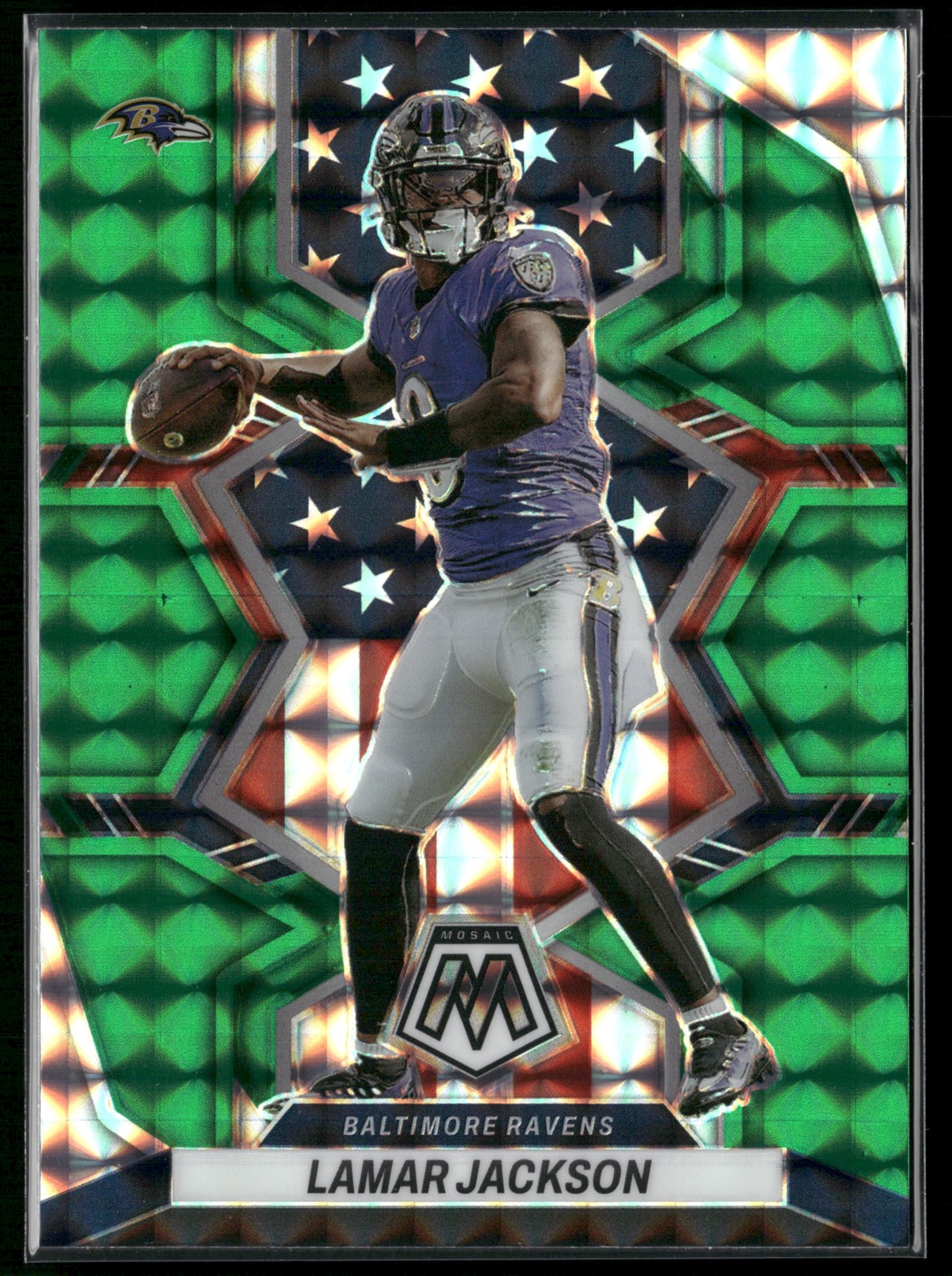 2022 Panini Mosaic #259 Lamar Jackson Mosaic Green