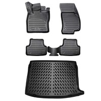 Elmasline 3D Gummimatten & Kofferraumwanne Set FüR VW Taigo Ab 2021 (Oberer Lade