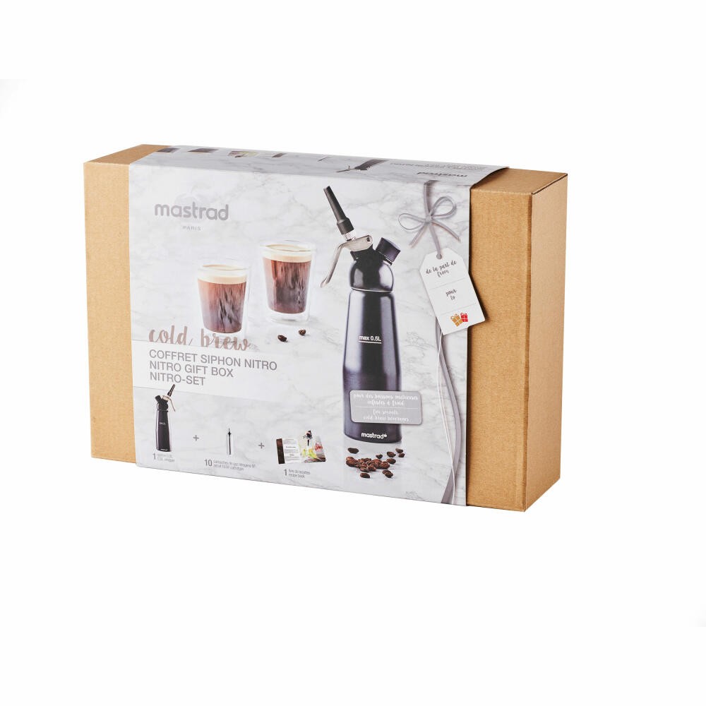 Mastrad Nitro Cold Brew Geschenk Set 3-tlg. Kalte Kaffee Tee Getränke Zubereiter