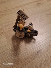 Figur/Skulptur Zwei Enten mit Schild "Chefin", Deko
