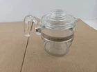 Vintage PYREX 4 Cup 7754-B Glass Flameware Stovetop Percolator Coffee Pot & Lid