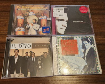 Lot Of 4 New Sealed CDs - Buble, Presley, Big Band, Il Divo,