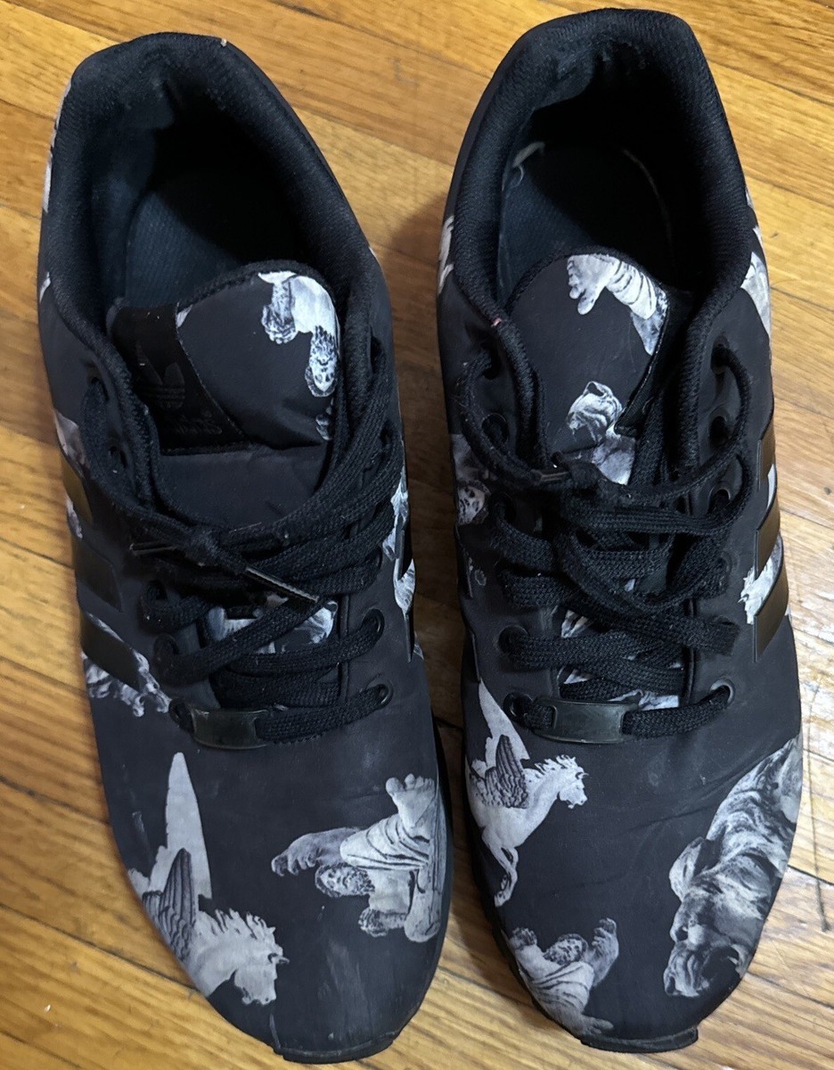 Adidas ZX Flux Mythology Sneakers Black B34138 Lace Up Low Adidas ZX Flux Mythology Sneakers Black B34138 Lace Up Low