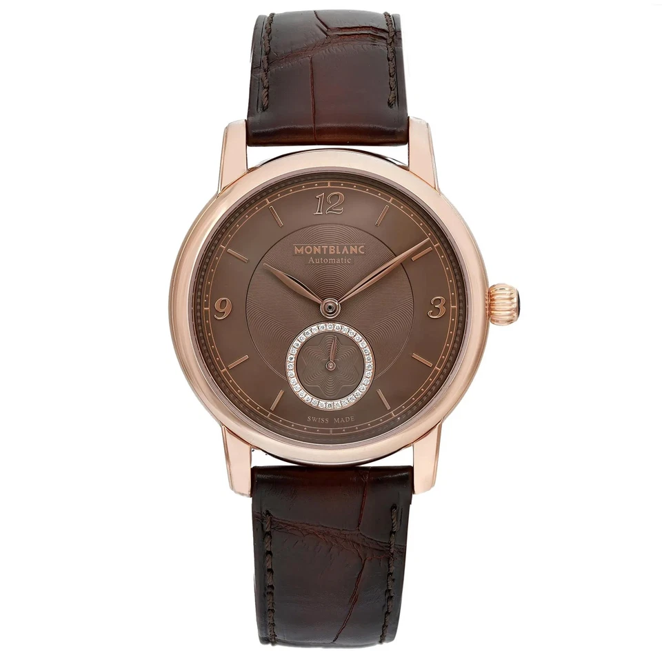 Reloj Montblanc Star Legacy 36 mm oro rosa 18 quilates esfera diamante marrón MB118519