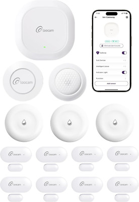 Wireless Home Security System 14 Pieces House Alarm for Apartment, 1 Zigbee Hub,