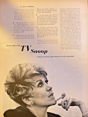 1969 Rona Barrett TV Gossip Reporter