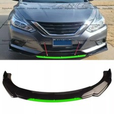 For Nissan Versa Universal Front Bumper Lip Spoiler Splitter Gloss Black Green For Nissan Versa Universal Front Bumper Lip Spoiler Splitter Gloss Black Green