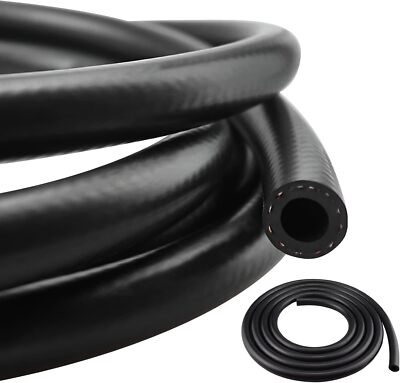 5/8'' 16mm ID 20FT Fuel Line Hose Gas Lines Rubber NBR Push on Hose 150PSI Black