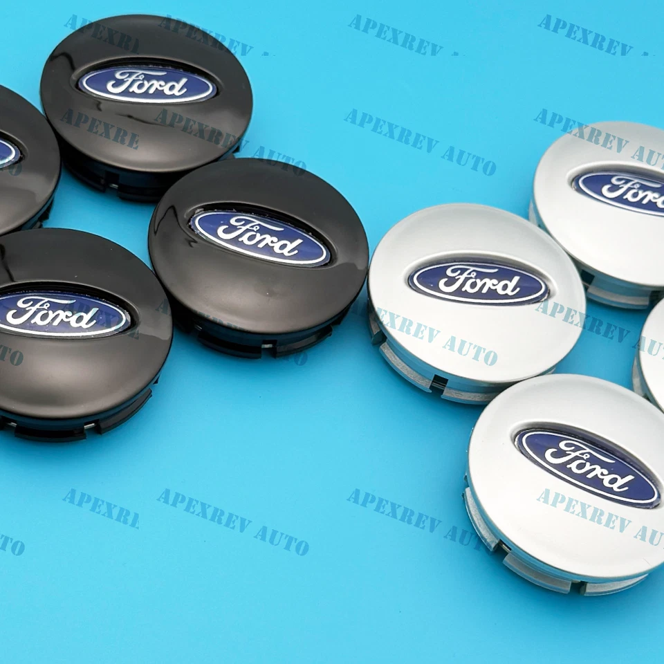 SET OF 4 SILVER/BLACK  Wheel Rim Center Hub Caps - Fits for Explor-er E-scape - Image 3 of 4