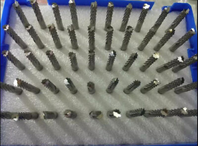 50pcs 0.5~3.175mm Carbide End Mill Engraving Bits CNC PCB Machinery 1/8'' shank