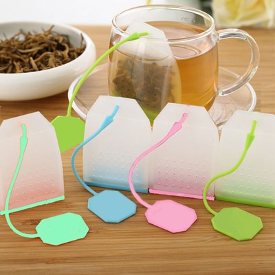1PC Bag Style Silicone Tea Strainer Herbal Spice Infuser Filter Diffuser Kitchen