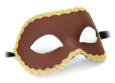 VENETIAN Masquerade Mask Colombina Nera brown handcrafted Made in Venice Italy