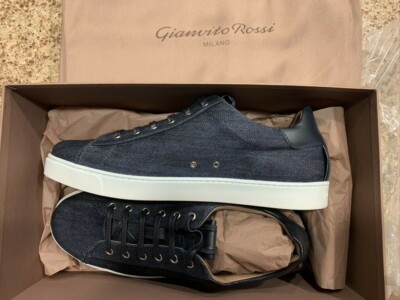 [NEW] GIANVITO ROSSI Demin low top sneakers MSRP 675 (EU 42.5/US 9.5)