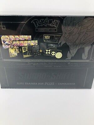 Pokémon Sword & Shield Zamazenta Elite Trainer Box Plus New Factory Sealed  TCG 753569075452