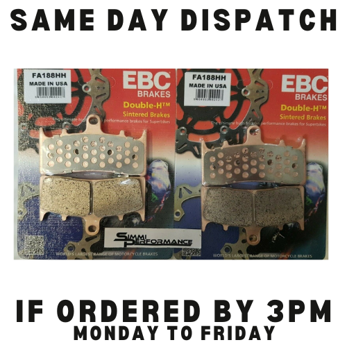 Suzuki GSX1300R Hayabusa 1999-2007 EBC Front Sintered Double H BrakePads FA188HH - Image 78