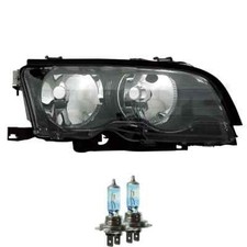 Scheinwerfer links Schwarz H7/H7 für BMW 3er Cabriolet E46 inkl. Osram Lampen