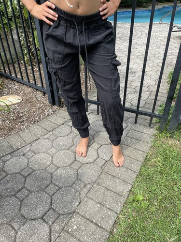 black cargo joggers
