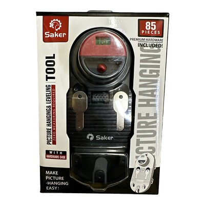 Saker Picture Hanging & Leveling Kit with Hardware Case 85 Pieces