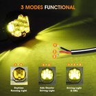 5'' 7" 90W Round LED Work Lights Bar Spot Flood Offroad Driving Fog Amber Lamp