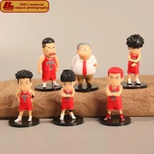 Anime SD Anzai Akagi Sakuragi Rukawa Miyagi Mitsui 6pcs Figure Statue Toy Gift